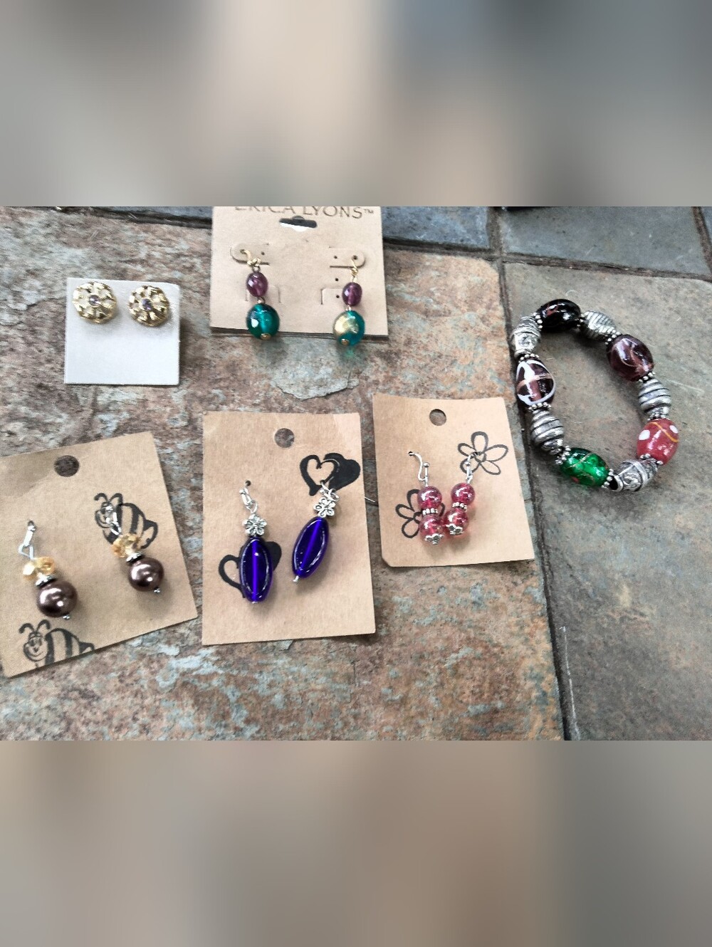 Earrings & Bracelet Lot